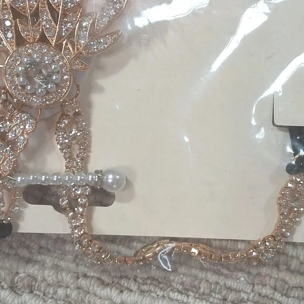 1920s Flapper Headband Gatsby Rhinestone Feather Costume Hair Accessory